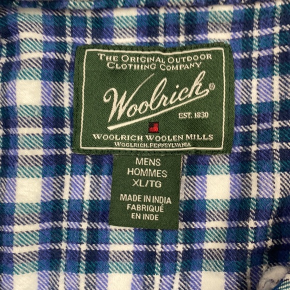 Woolrich Plaid Flannel Shirt Men’s XL - Picture 4 of 8